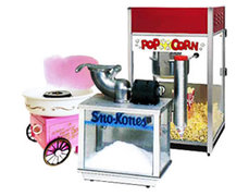 Snow cone machine, cotton candy machine, and popcorn machine rentals in Georgia