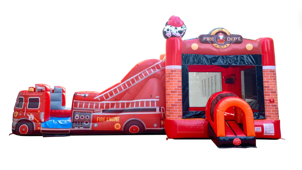 Actual Wow Inflatables Fire House Combo rental unit