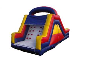 Actual Wow Inflatables Rock Climb Slide rental unit