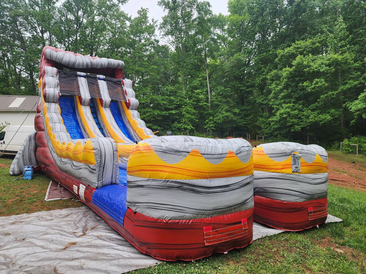 22-foot dual-lane wet or dry inflatable slide from Wow Inflatables